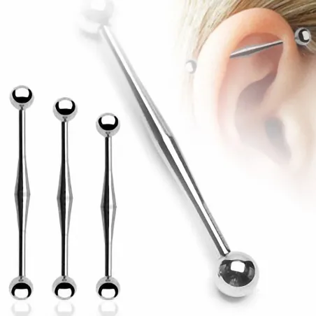 Piercing oreille Industriel "Bump" Boules