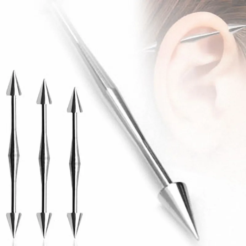 Piercing oreille Industriel "Bump" Pointes