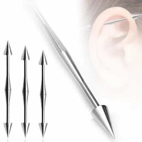Piercing oreille Industriel "Bump" Pointes 