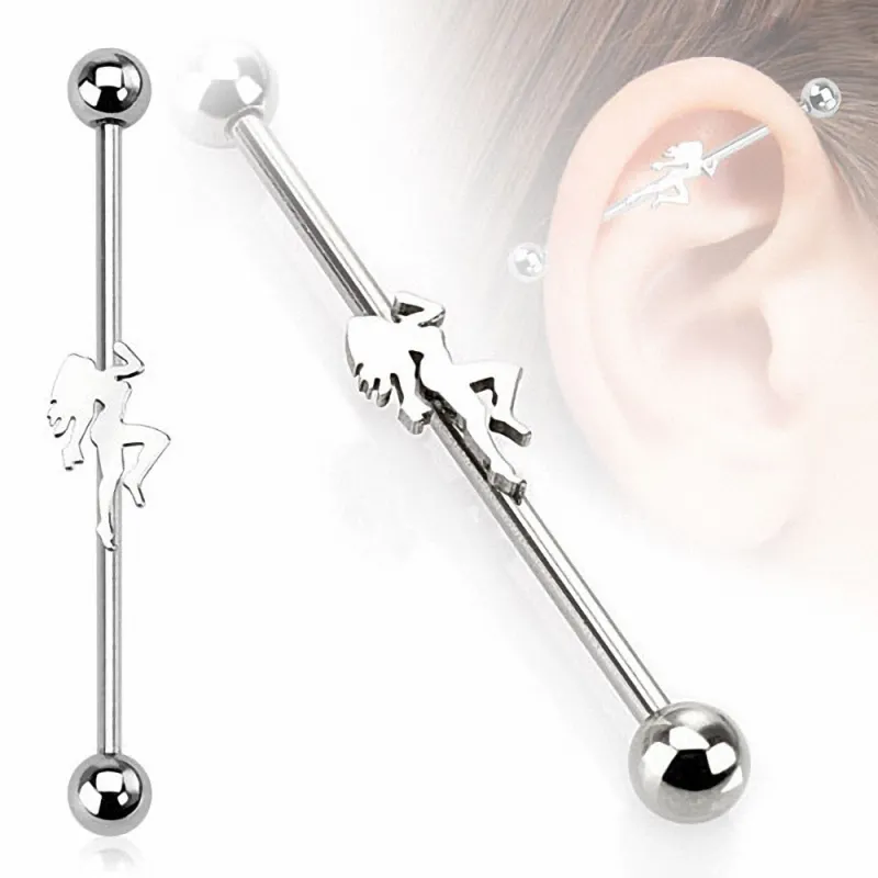 Piercing industriel danseuse sexy
