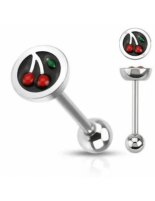 Piercing langue cerise