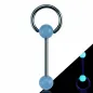 Piercing langue esclave titanium Glow in the dark