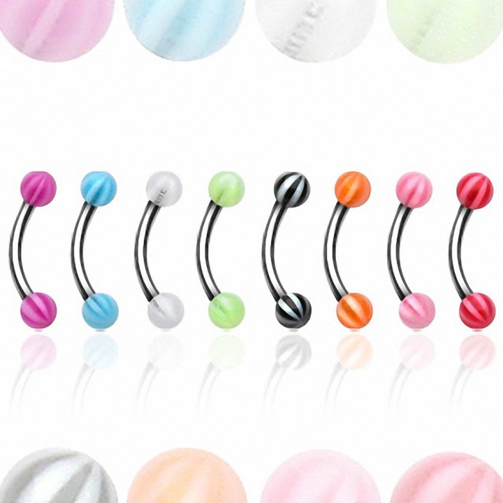 Piercing arcade Billes acrylique Candy