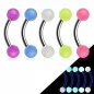 Lot de 5 piercing arcade Glow in the dark
