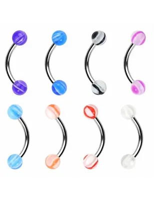 Lot de 8 piercing arcade marbrés