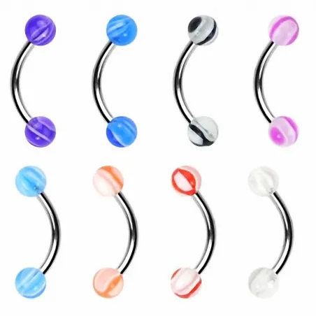 Lot de 8 piercing arcade marbrés