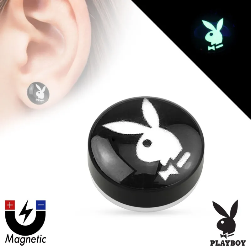 Faux piercing plug magnétique Playboy