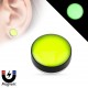 Faux piercing plug magnétique glow in the dark