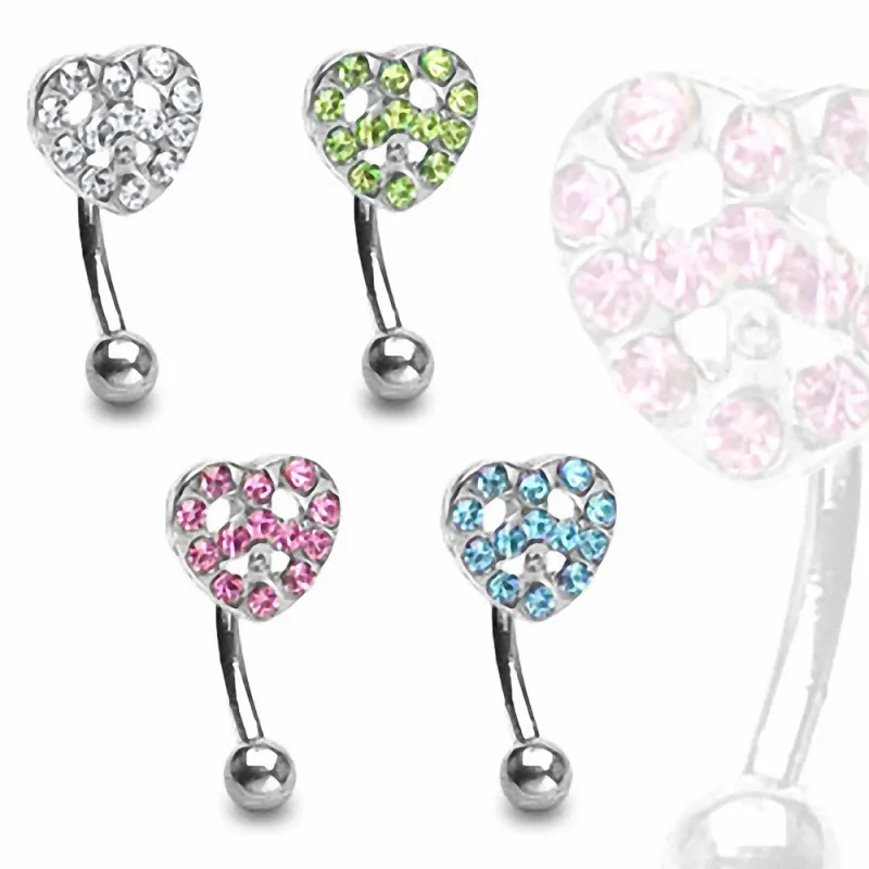 Piercing arcade Cœur "Peace" serti de Gemmes