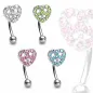 Piercing arcade Cœur "Peace" serti de Gemmes