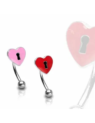 Piercing arcade Coeur Trou de serrure
