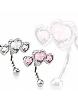 Piercing arcade triple coeur