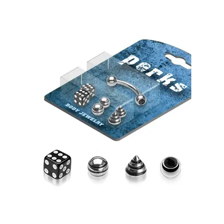 Pack Piercing Arcade Acier chirurgical Noir - Bijou Piercing pour Arcade