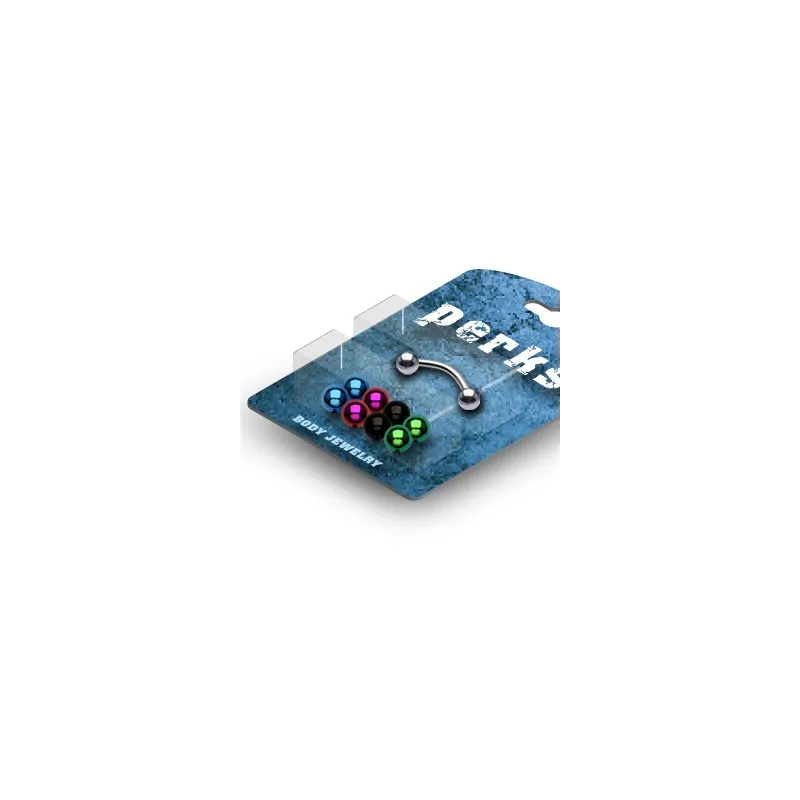 Pack Piercing Arcade Acier chirurgical + Boules Titane anodisé 