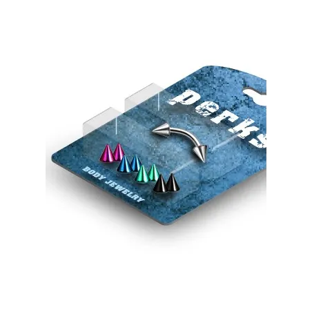 Pack Piercing Arcade Acier chirurgical + Pointes Titane anodisé  - Bijou Piercing pour Arcade