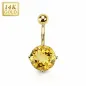 Piercing nombril Or 14 carats Citrine
