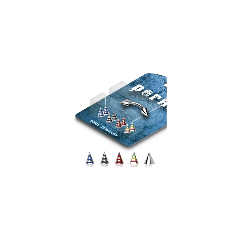 Pack Piercing Arcade Acier chirurgical Pointes Striées 