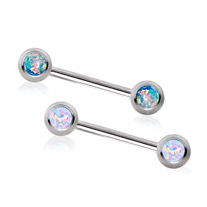 Piercing téton pierre opale