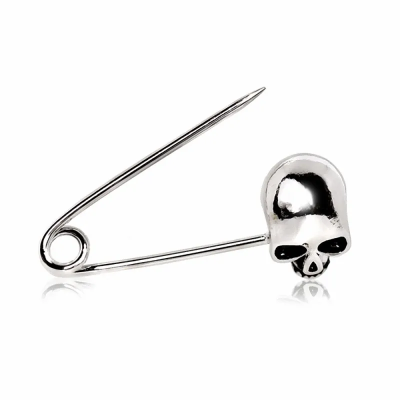 Piercing écarteur épingle à nourrice skull