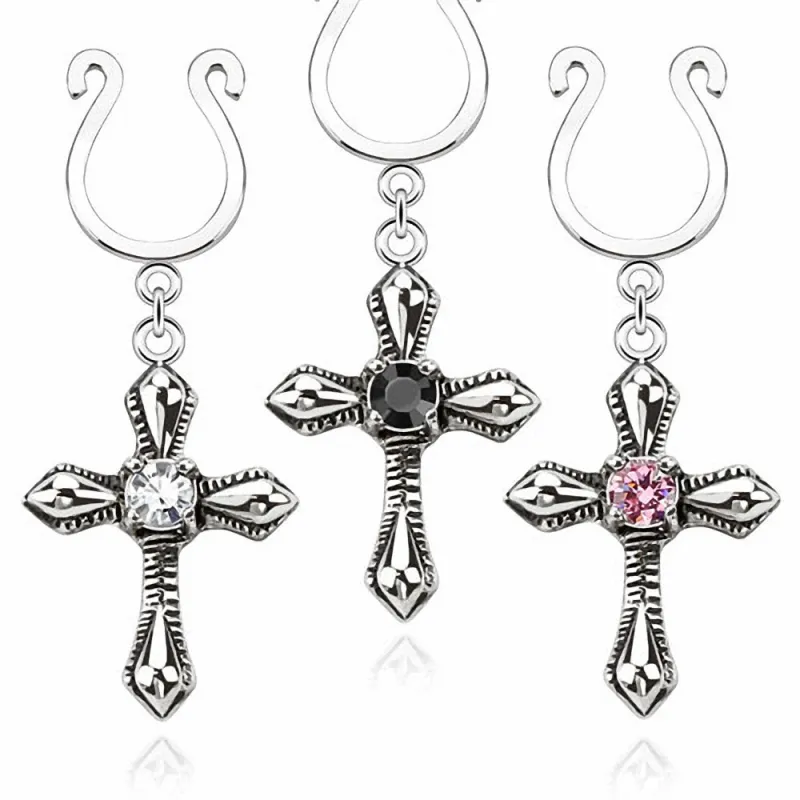 Faux piercing téton croix Faux piercing téton croix