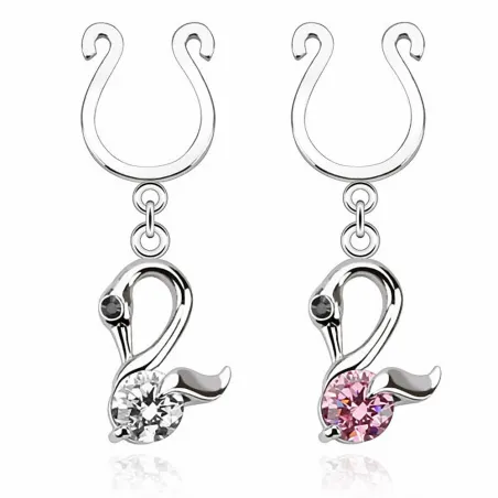 Faux piercing téton cygne