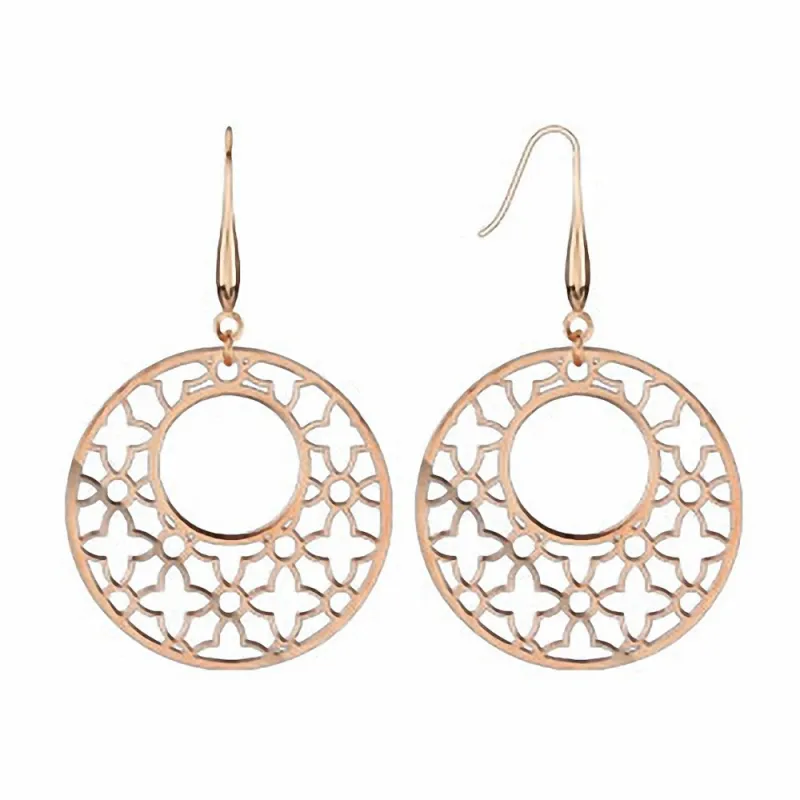 Paire boucles d'oreille or rose
