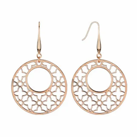 Paire boucles d'oreille or rose