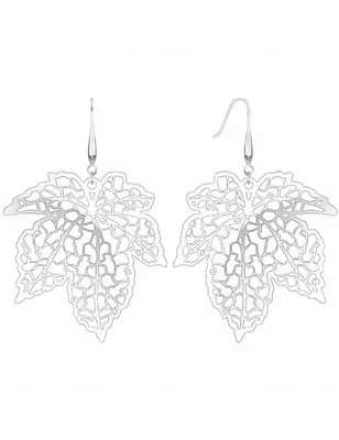 Paire boucles d'oreille feuille d'érable