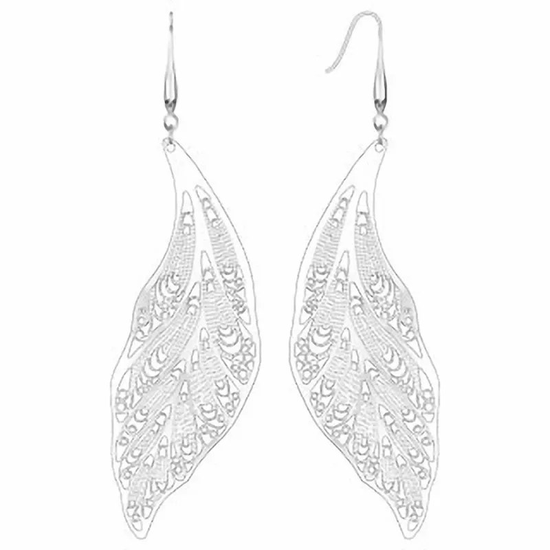 Paire boucles d'oreille feuilles