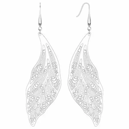 Paire boucles d'oreille feuilles