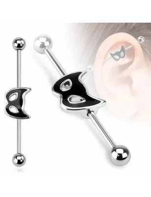 Piercing industriel masque de chat