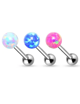 Piercing cartilage opale synthétique