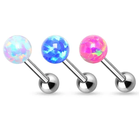 Piercing cartilage opale synthétique