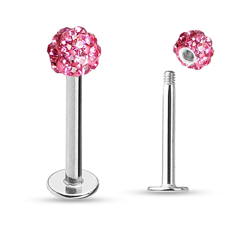 Piercing labret monroe crystal