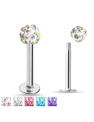 Piercing labret monroe crystal