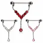 Piercing téton cascade gemmes