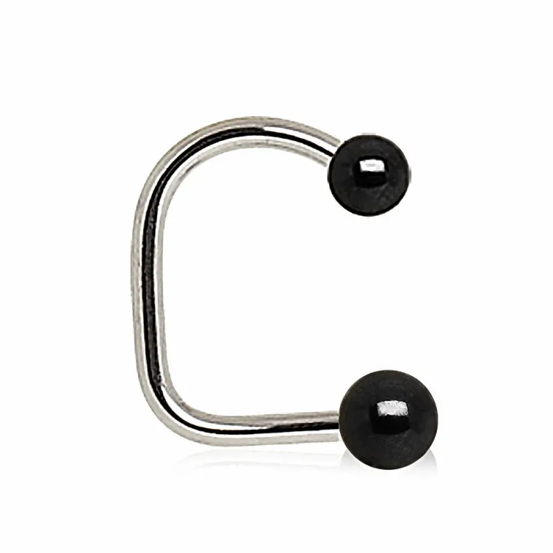 Piercing labret loop boules noires