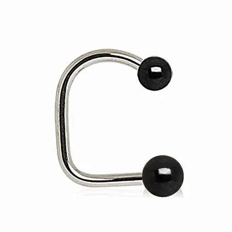 Piercing labret loop boules noires