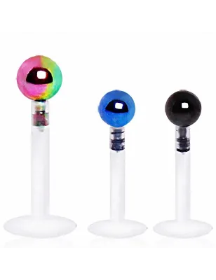 Piercing Labret BioFlex boule titanium
