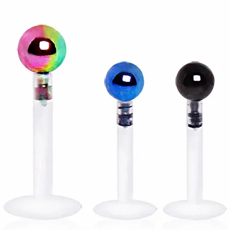 Piercing Labret BioFlex boule titanium