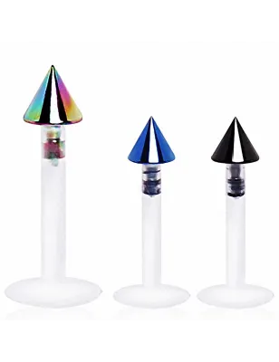 Piercing Labret BioFlex spike titanium
