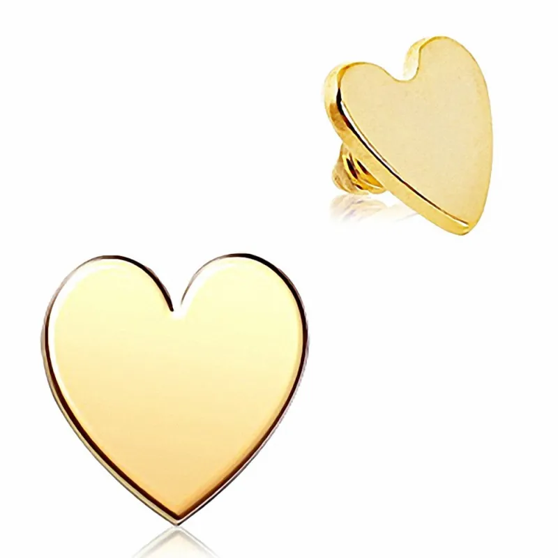 Piercing microdermal coeur plaqué or