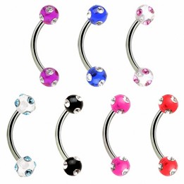 Piercing arcade boules multi strass