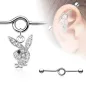 Piercing industriel pendentif Playboy