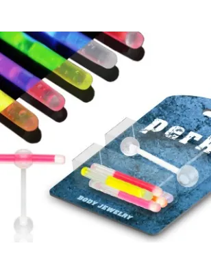 Pack Piercing Langue Flexible Phosphorescents  - Bijou Piercing Langue