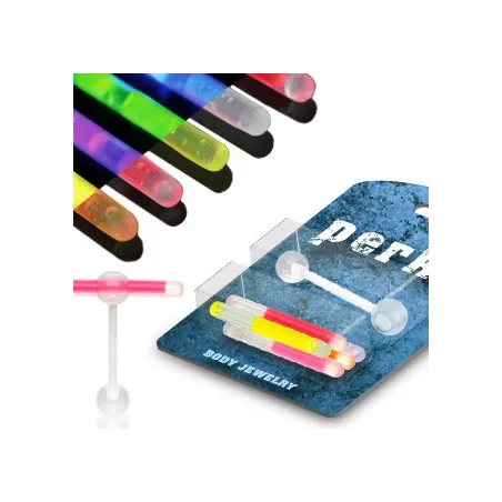 Pack Piercing Langue Flexible Phosphorescents  - Bijou Piercing Langue