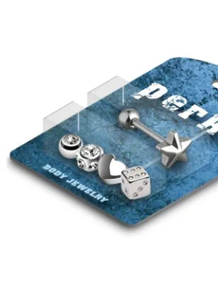 Pack Piercing Langue Acier chirurgical  - Bijou Piercing Langue