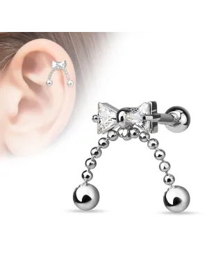Piercing cartilage noeud chaines