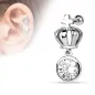Piercing oreille cartilage couronne gemme