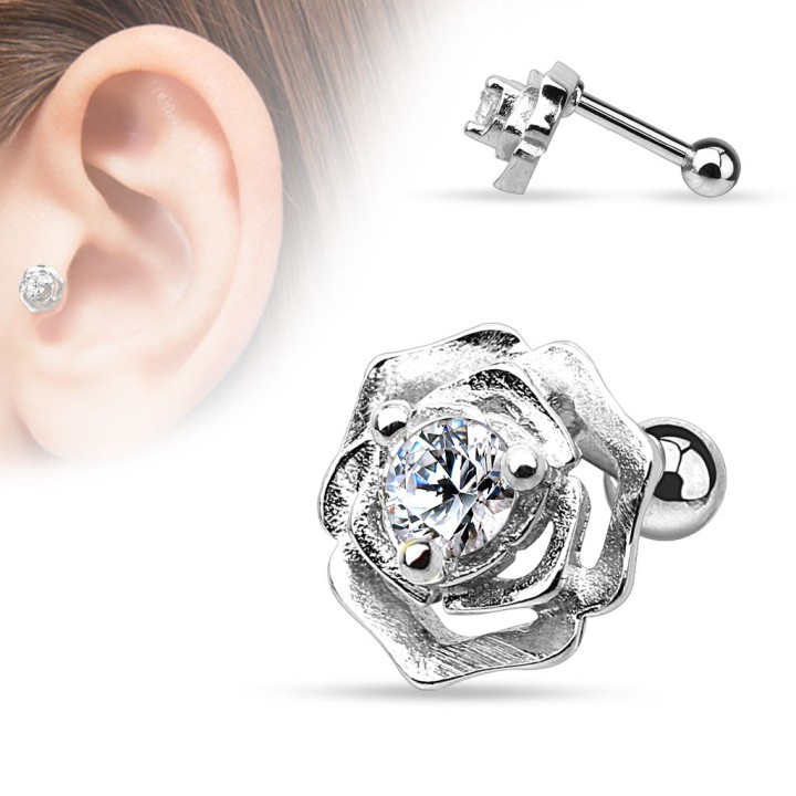Piercing cartilage fleur